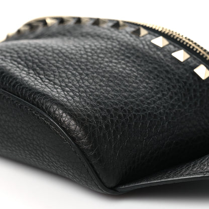 Valentino Garavani Grainy Calfskin Rockstud Belt Bag Black 9 of 9