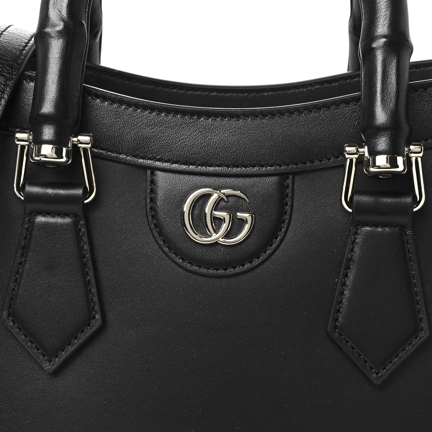 Gucci Sweetbread Calfskin Medium Diana Tote Bag Black 8 of 10