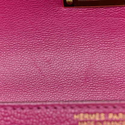 Hermes Chevre Mysore Mini Kelly Sellier 20 Rose Pourpre 7 of 7