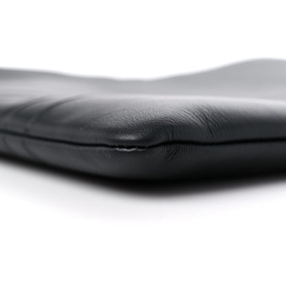 Christian Dior Calfskin Embossed Logo Zip Clutch Black 8 of 10