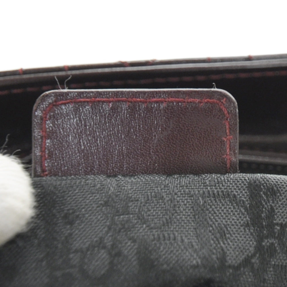 Leather Cannage Large Lady Dior Burgundy