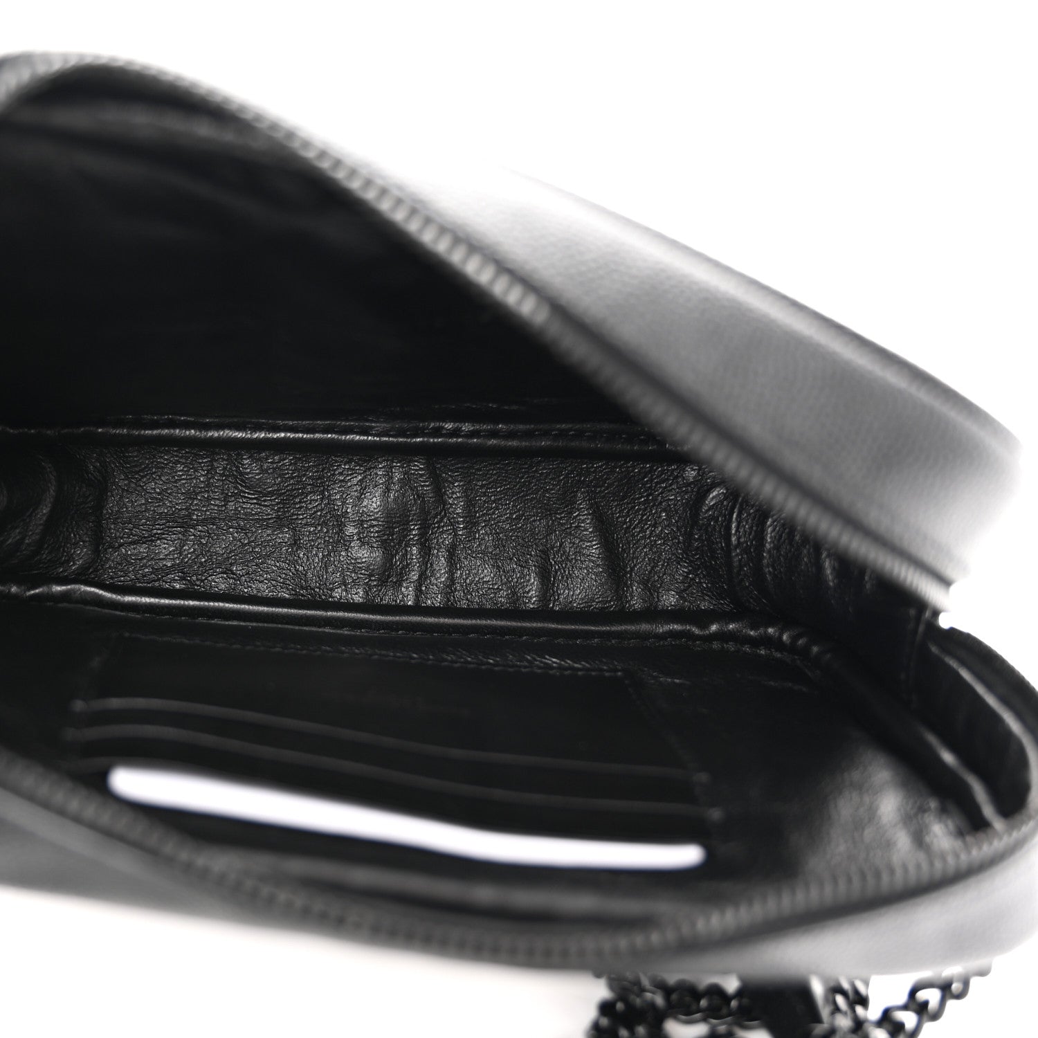 Saint Laurent Grain De Poudre Matelasse Monochrome Monogram Mini Lou Camera Bag Black 5 of 11