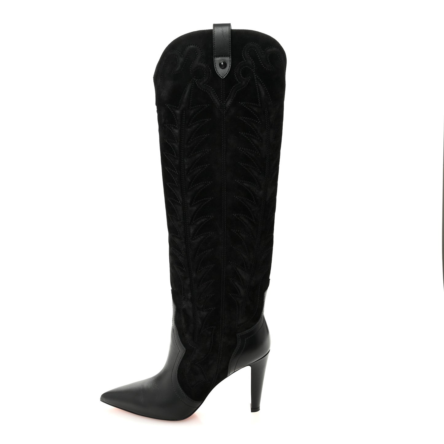 Calfskin Veau Velours Santia Botta 85 Tall Boots 39 Black
