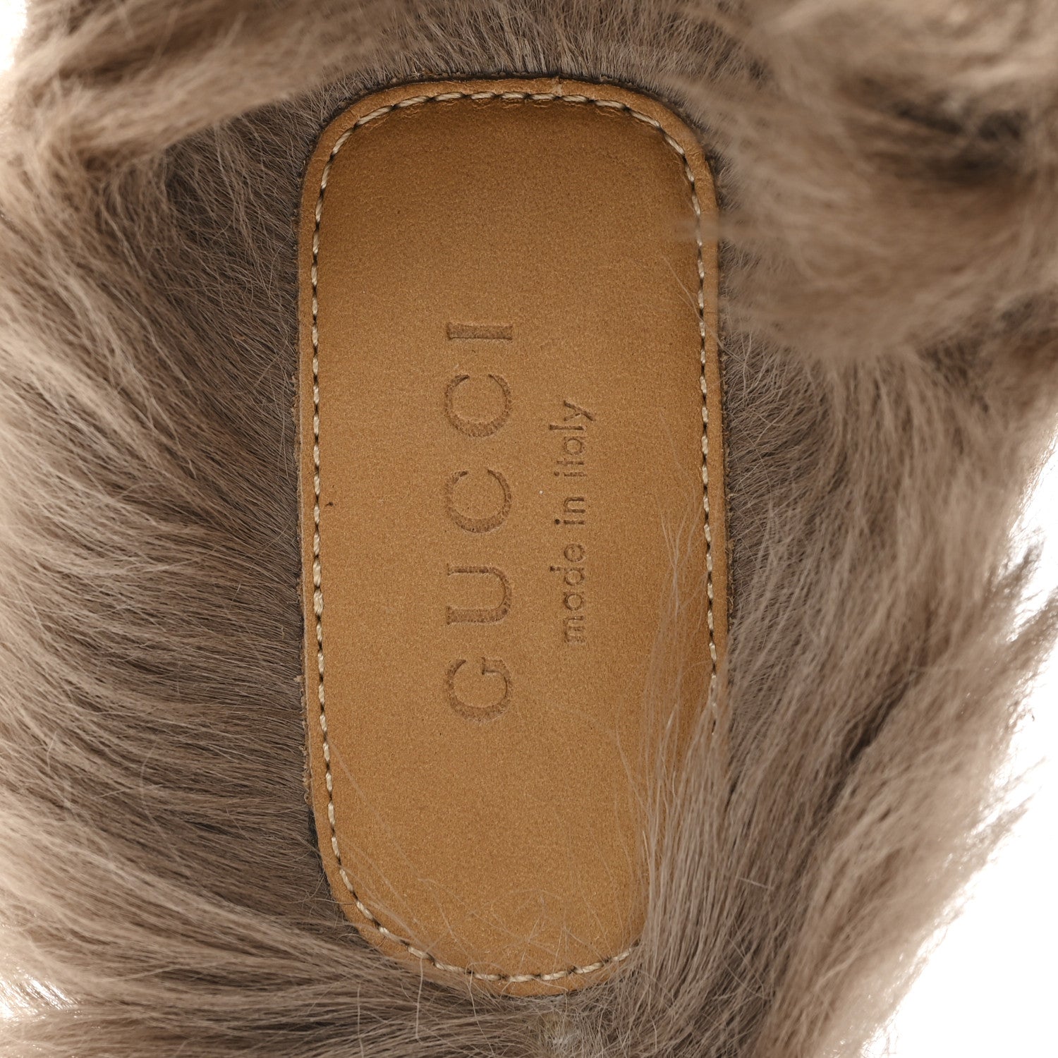 Gucci Calfskin Fur Womens Princetown Slippers 36 Black 8 of 9