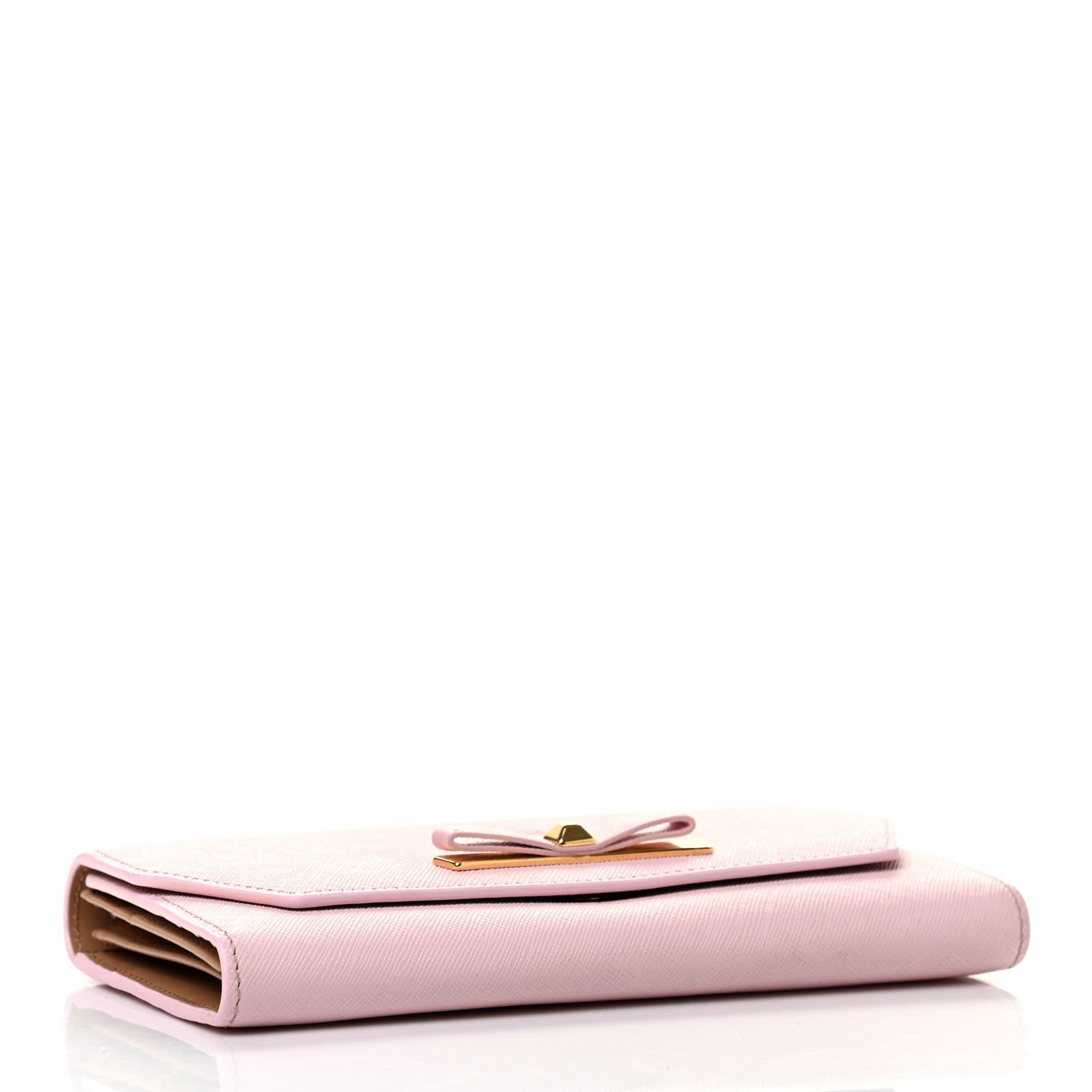 MCM Grained Calfskin Mina Long Wallet Pink 4 of 7