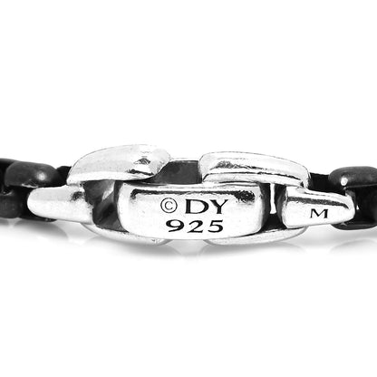 David Yurman Sterling Silver Darkened Stainless Steel Box Chain Bracelet 5 of 5