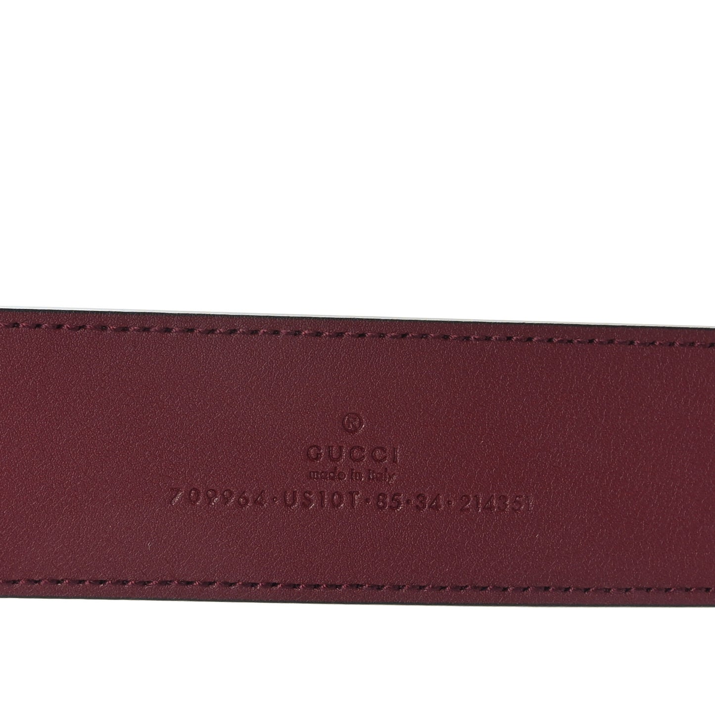 Ciny Lux Calfskin Patterned Double G 40mm Belt 85 34 Rubicund