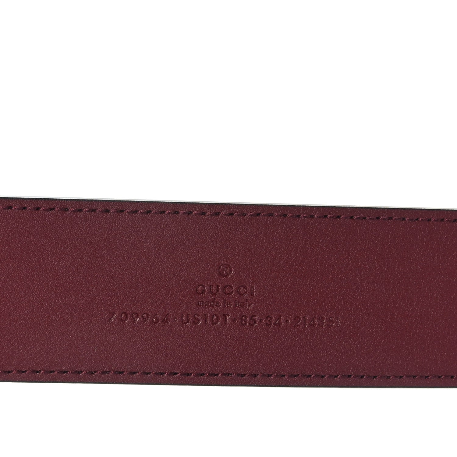 Gucci Ciny Lux Calfskin Patterned Double G 40mm Belt 85 34 Rubicund 4 of 6