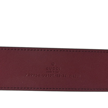 Gucci Ciny Lux Calfskin Patterned Double G 40mm Belt 85 34 Rubicund 4 of 6