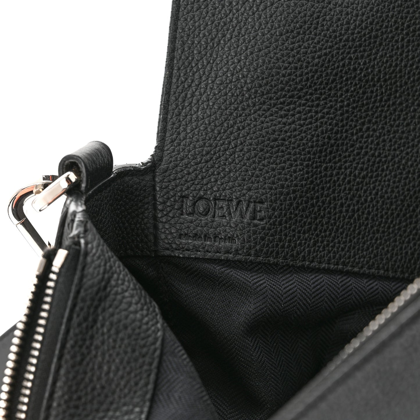 Calfskin Puzzle Messenger Bag Black