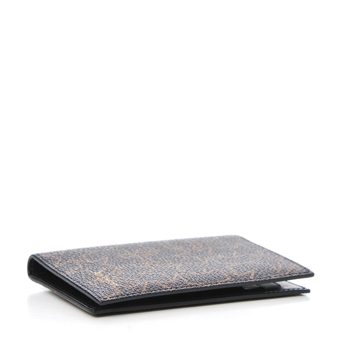 Coated Canvas Star Folding Card Case Brown