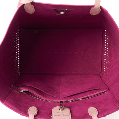 Louis Vuitton Calfskin Perforated Lockme Cabas Rose Poudre Creme 6 of 7