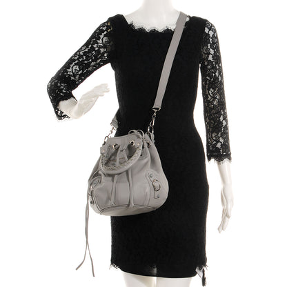 Balenciaga Matte Goatskin Rubber Covered Classic Hardware Mini Pompon Gris Glace 2 of 13