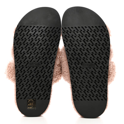 Hermes Woolskin Womens Chypre Sandals 36 Bois De Santal 5 of 9