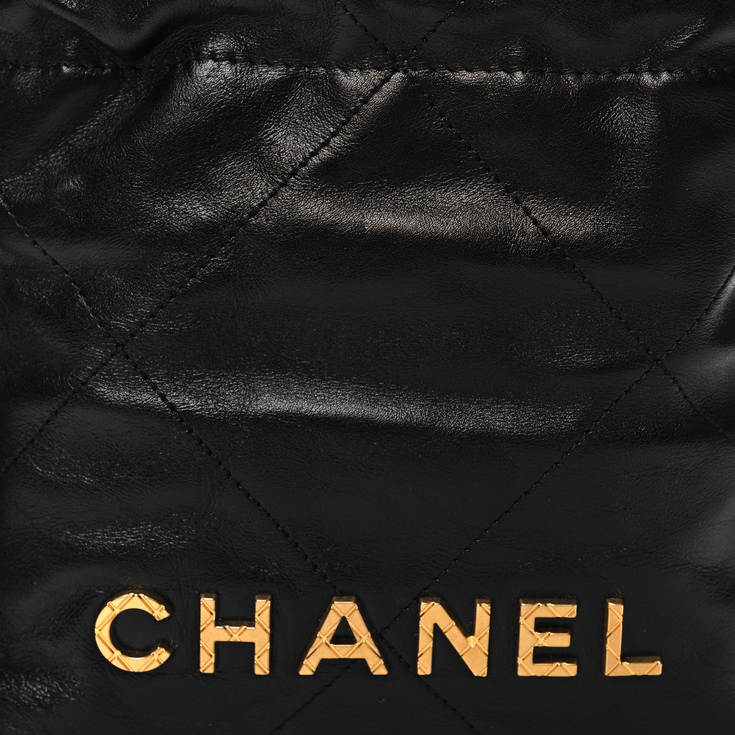 Chanel Shiny Crumpled Calfskin Quilted Pearl Mini Chanel 22 Black 8 of 11
