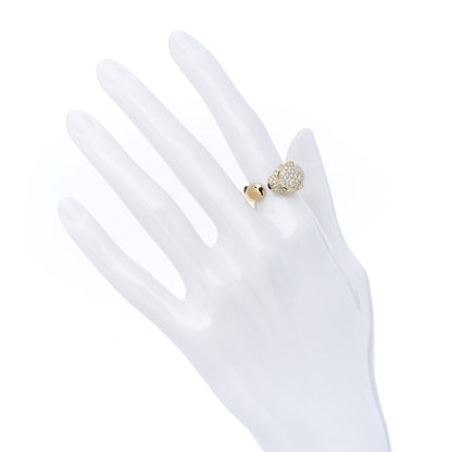 Cartier 18K Yellow Gold Diamond Emerald Panthere De Band Ring 50 5.25 3 of 8