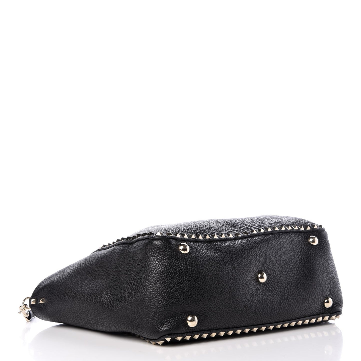 Alce Printed Calfskin Medium Rockstud Tote Black