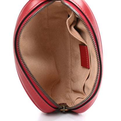 Gucci Calfskin Matelasse GG Marmont Belt Bag 85 34 Hibiscus Red 5 of 10