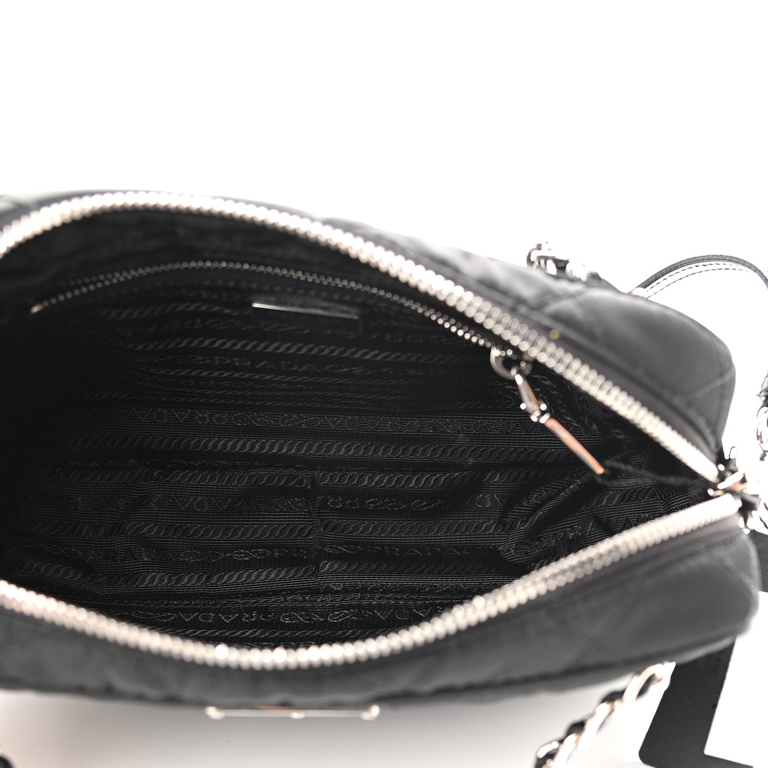 Prada Nylon Tessuto Impuntu Quilted Crossbody Bag Black 6 of 7