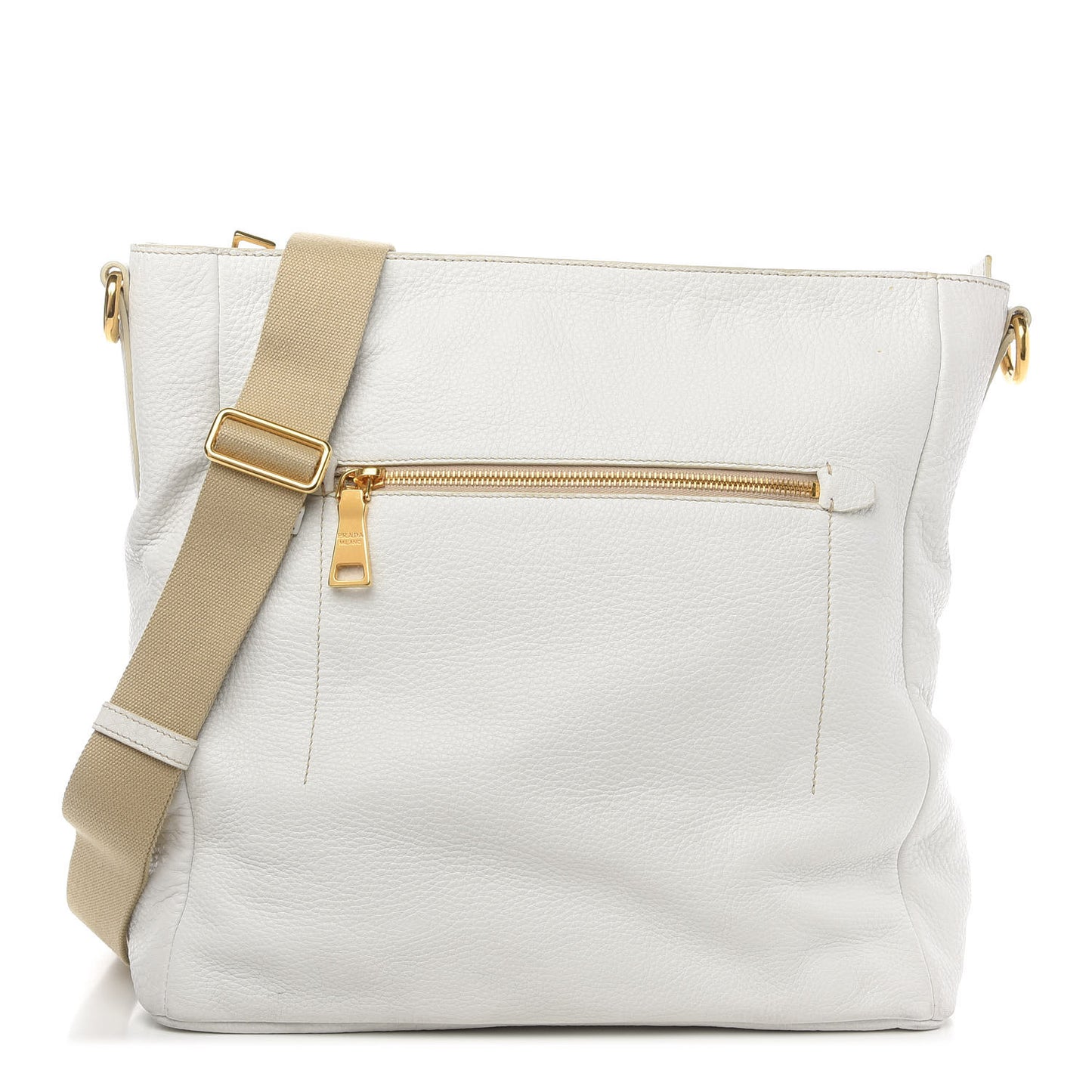 Vitello Daino Messenger Bag Talco