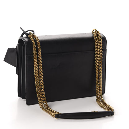 Saint Laurent Grained Calfskin Rock Star Patchwork Medium Monogram Sunset Black 3 of 12