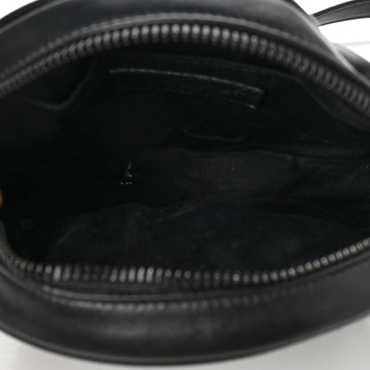 Saint Laurent Calfskin Matelasse Chevron Round Vinyle Camera Bag Black 5 of 8