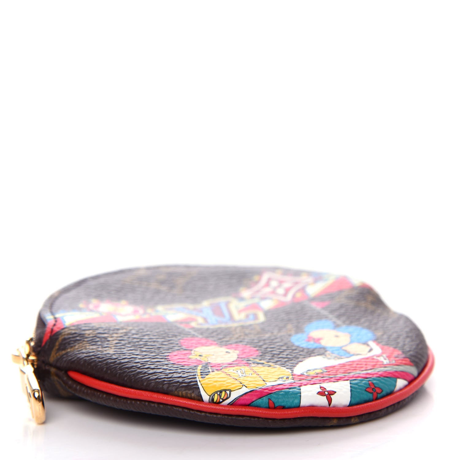 Louis Vuitton Monogram 2020 Christmas Animation Bumper Cars Round Coin Purse Coquelicot 4 of 7