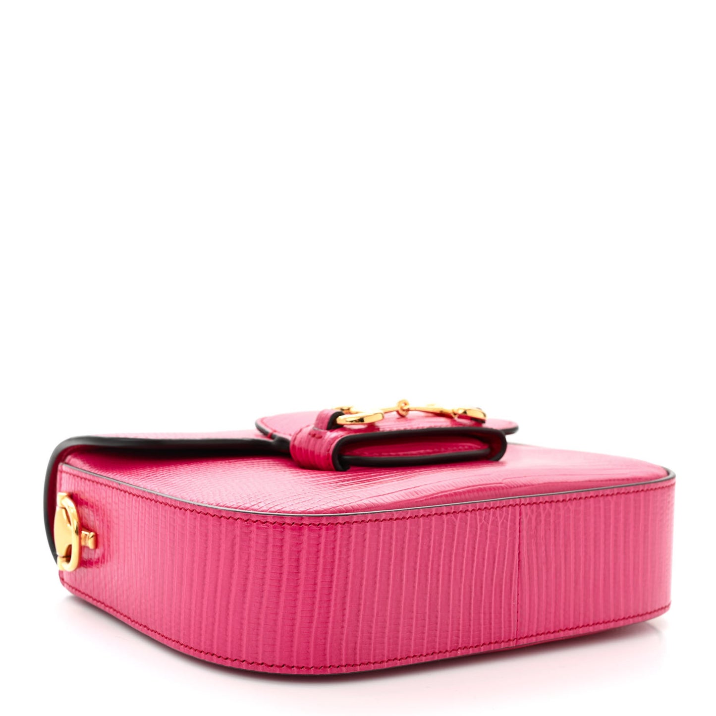 Lizard Web Mini Horsebit 1955 Shoulder Bag Pink