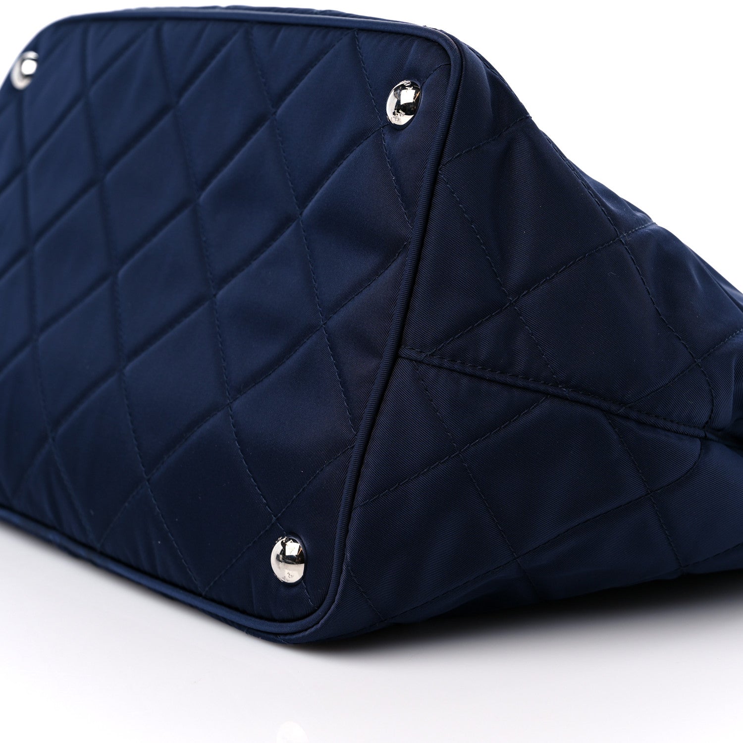 Prada Nylon Tessuto Impuntu Quilted Shoulder Bag Baltico 7 of 7