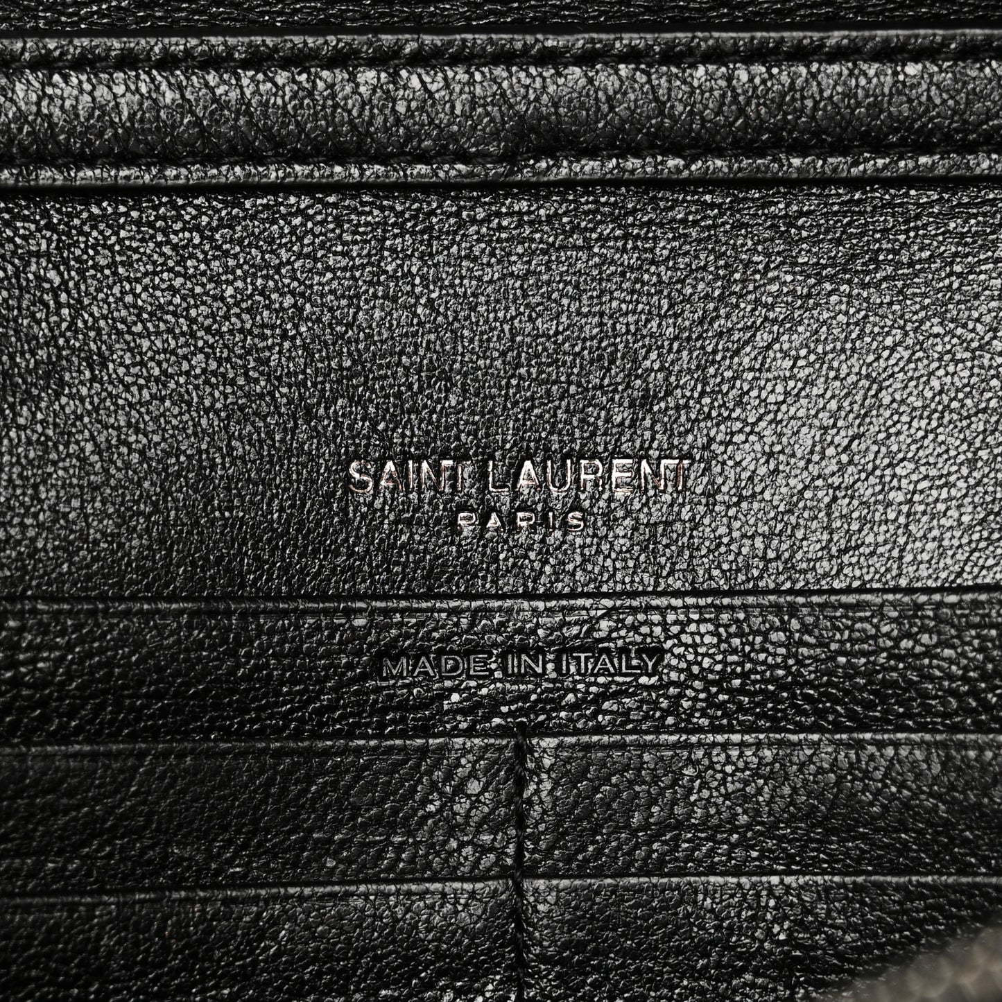 Lambskin Diamond Quilted Becky Chain Wallet Black