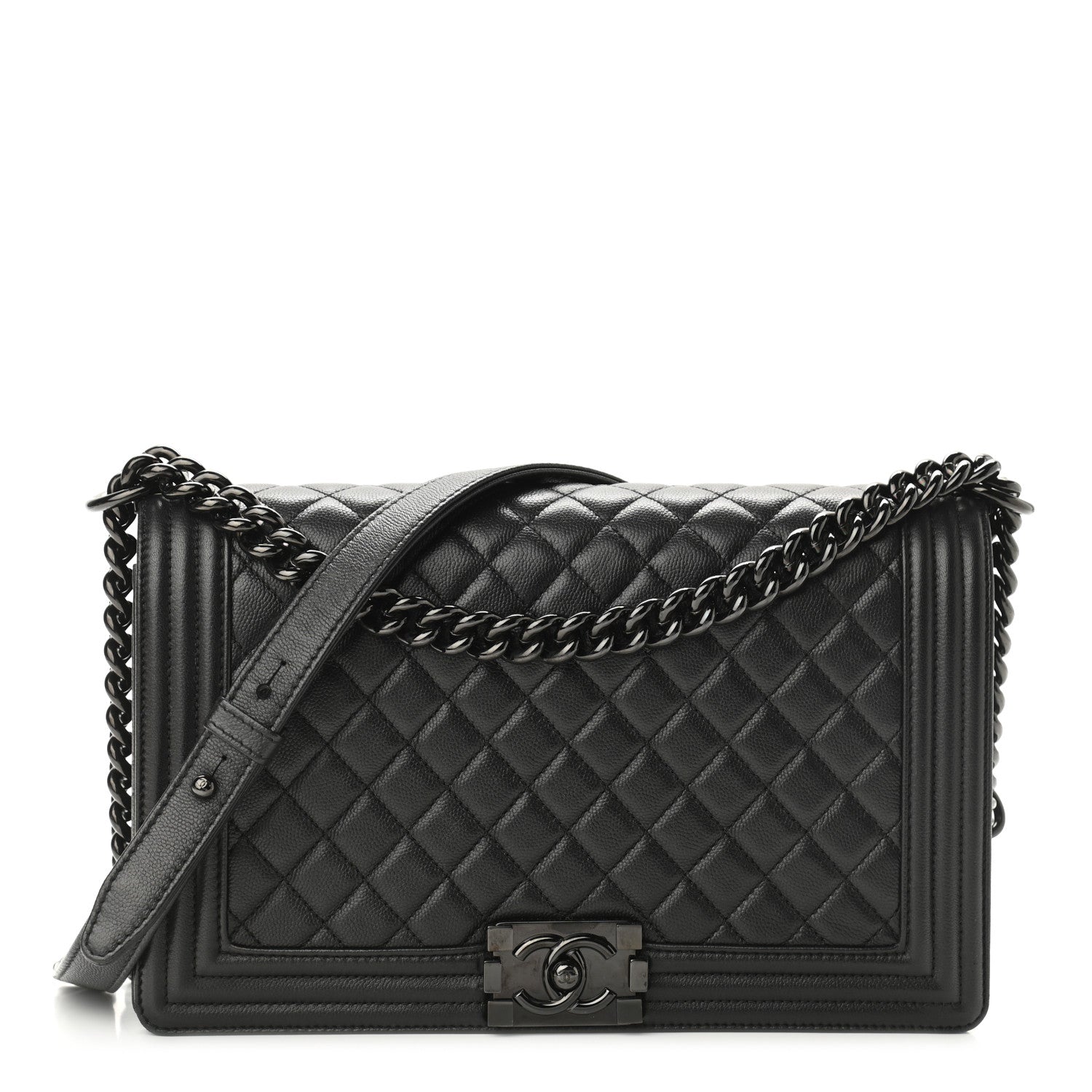Chanel Caviar Quilted New Medium Boy Flap So Black 1 of 10