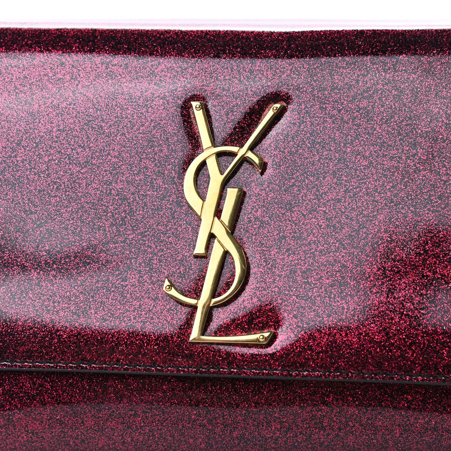 Patent Glitter Small Monogram Kate Bright Fuchsia