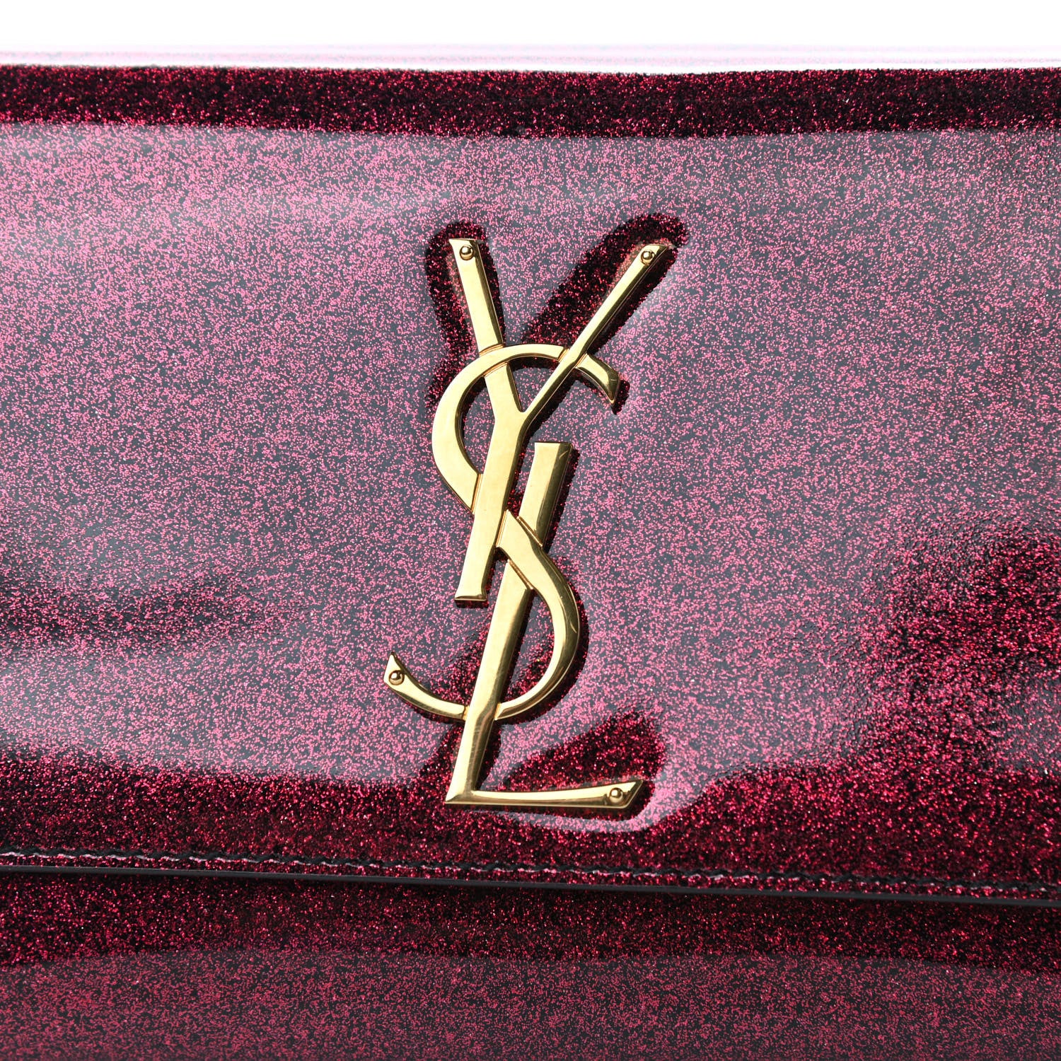 Saint Laurent Patent Glitter Small Monogram Kate Bright Fuchsia 9 of 9