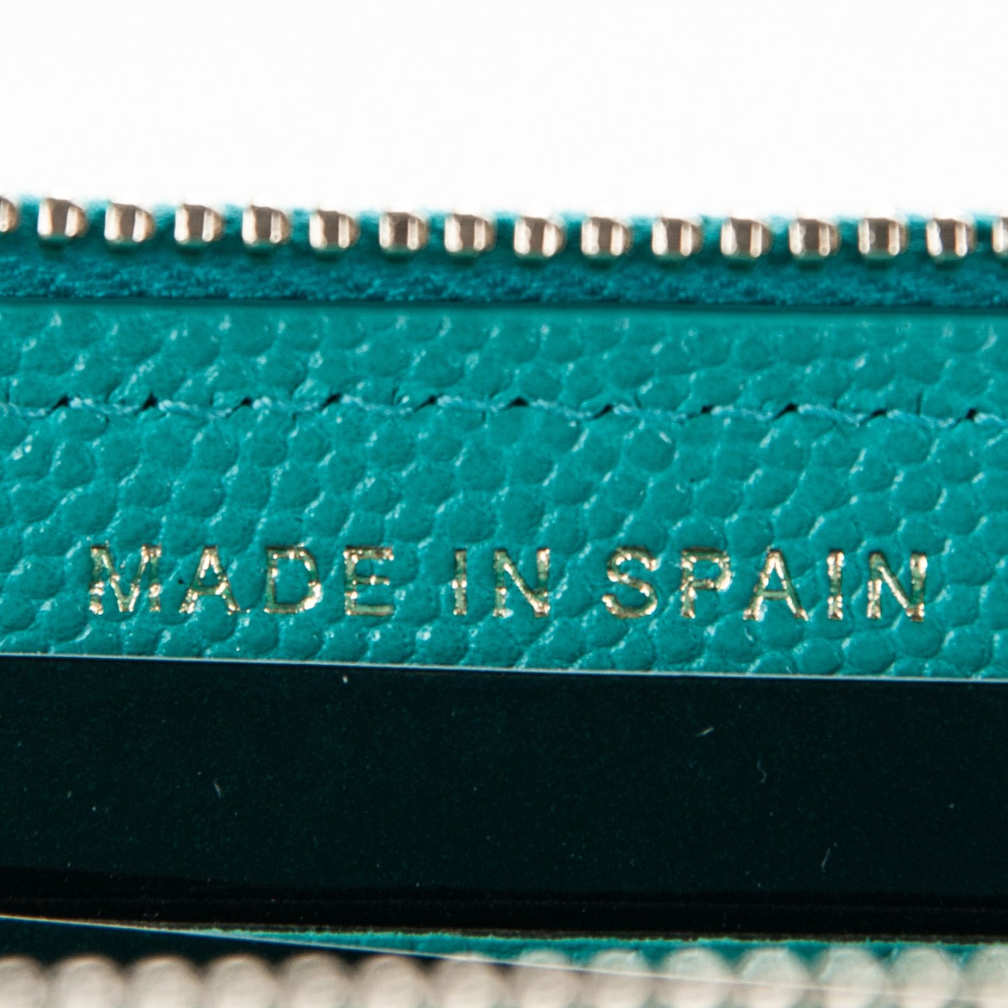 Caviar Quilted Small Zip Around Wallet Turquoise