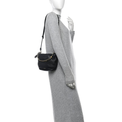 Loewe Mellow Nappa Donut Chain Mini Flamenco Knot Clutch Black 2 of 11