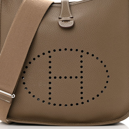 Hermes Taurillon Clemence Evelyne III PM Etoupe 8 of 15