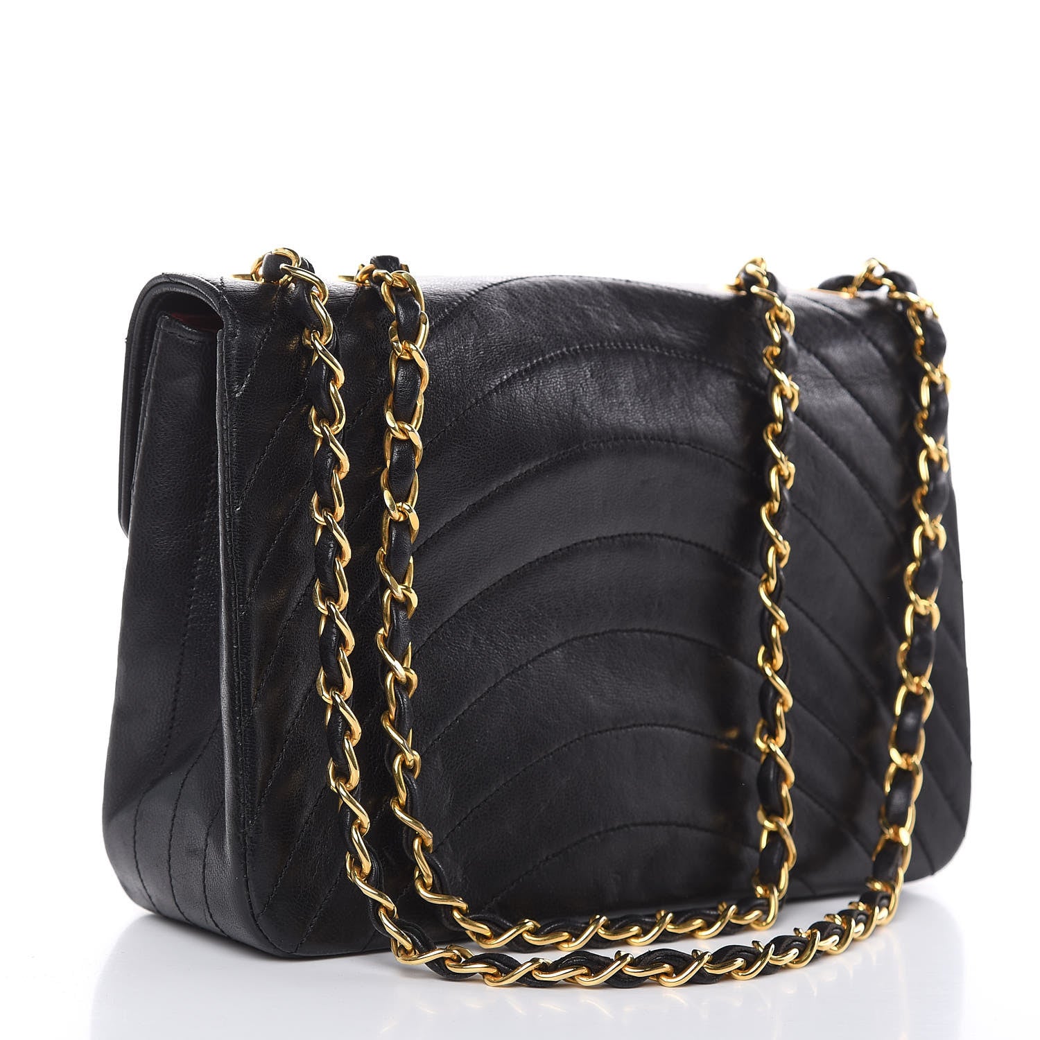 Chanel Lambskin Ribbon Quilted Small Single Flap Black 3 of 16