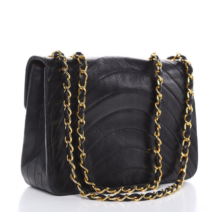 Chanel Lambskin Ribbon Quilted Small Single Flap Black 3 of 16