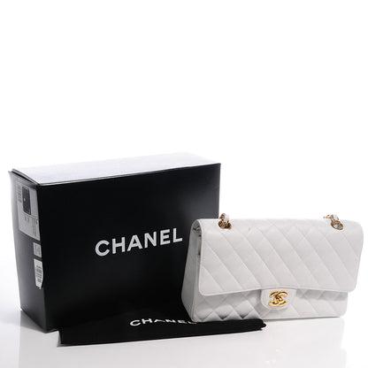 Chanel Caviar Quilted Medium Double Flap White 5 of 9