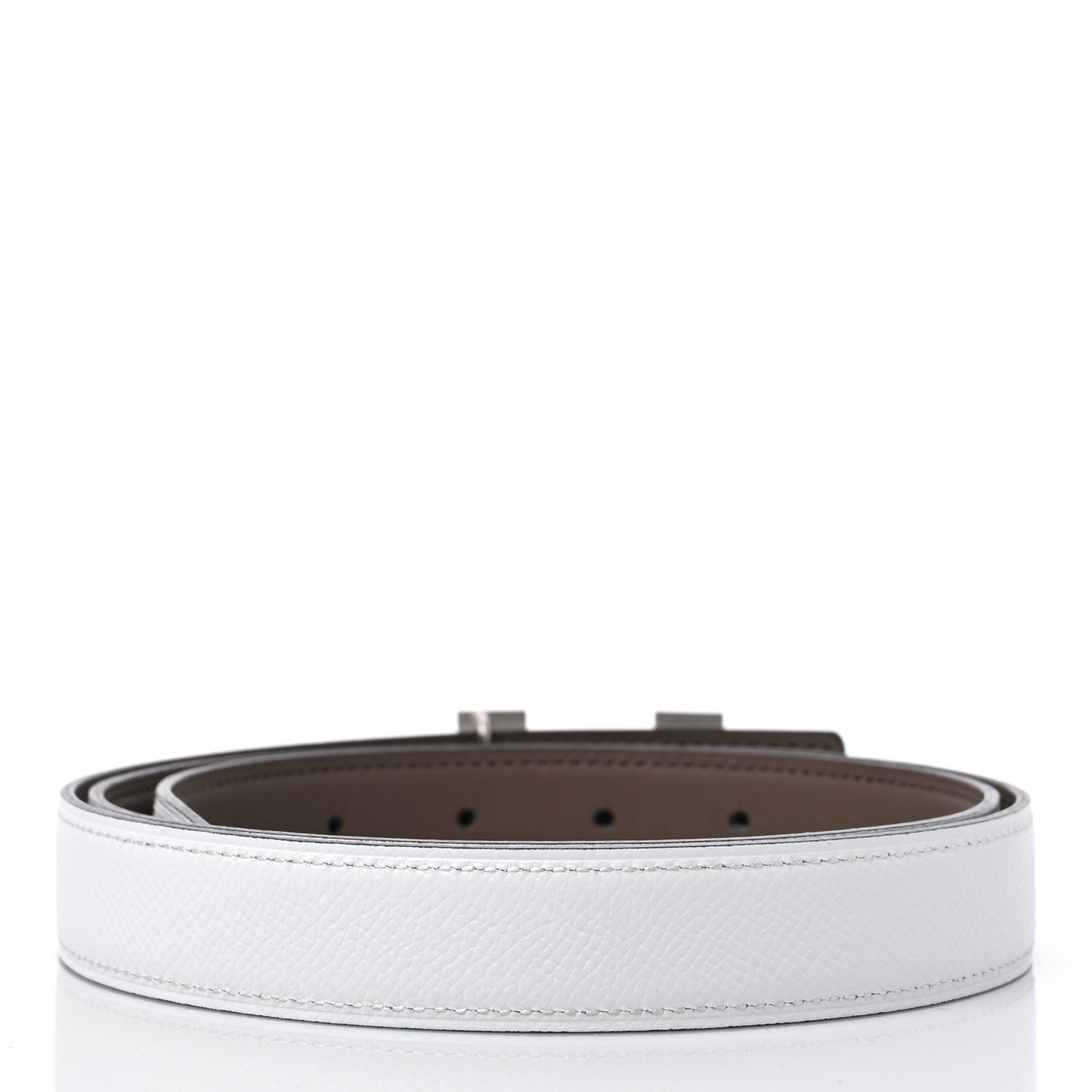 Epsom Swift 24mm Mini Constance H Belt 95 38 White Etoupe