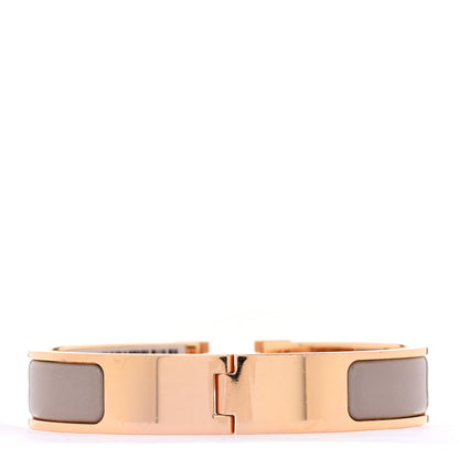 Hermes Enamel Narrow Clic Clac H Bracelet PM Marron Glace 3 of 5