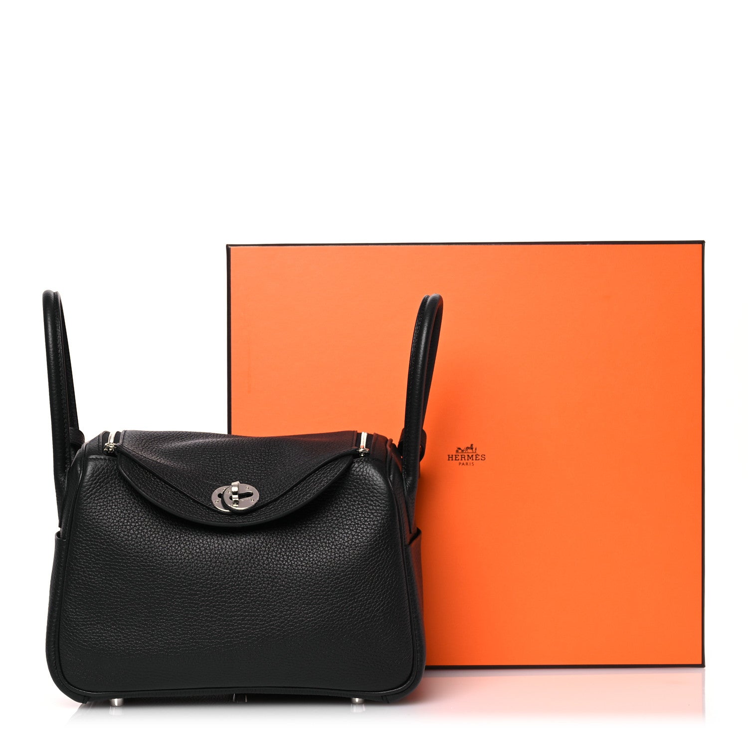 Hermes Taurillon Clemence Lindy 26 Black 12 of 12