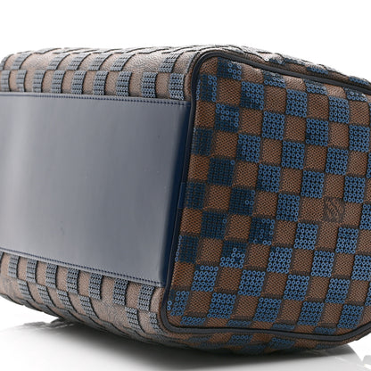 Louis Vuitton Damier Paillettes Speedy 30 Blue 10 of 10