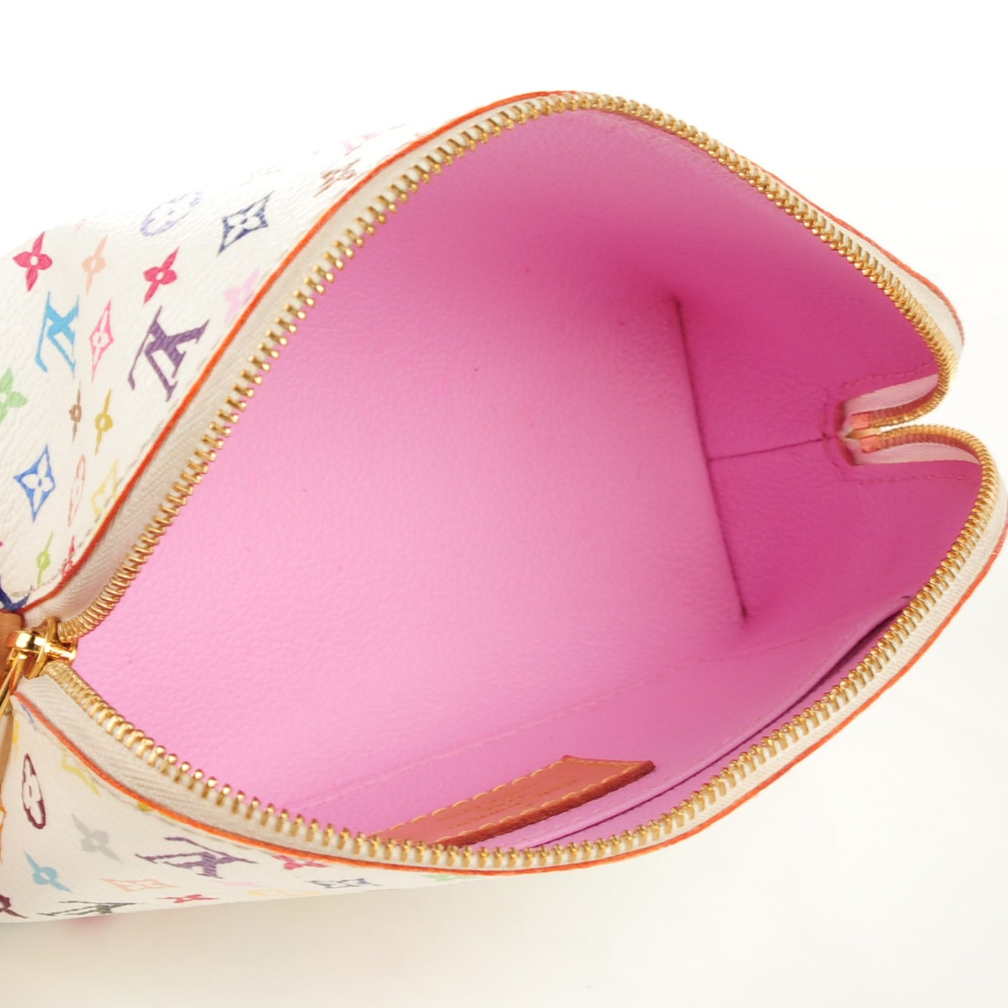 Monogram Multicolor Cosmetic Pouch White Litchi