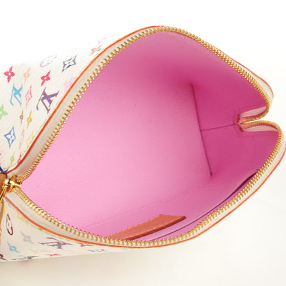 Louis Vuitton Monogram Multicolor Cosmetic Pouch White Litchi 5 of 7