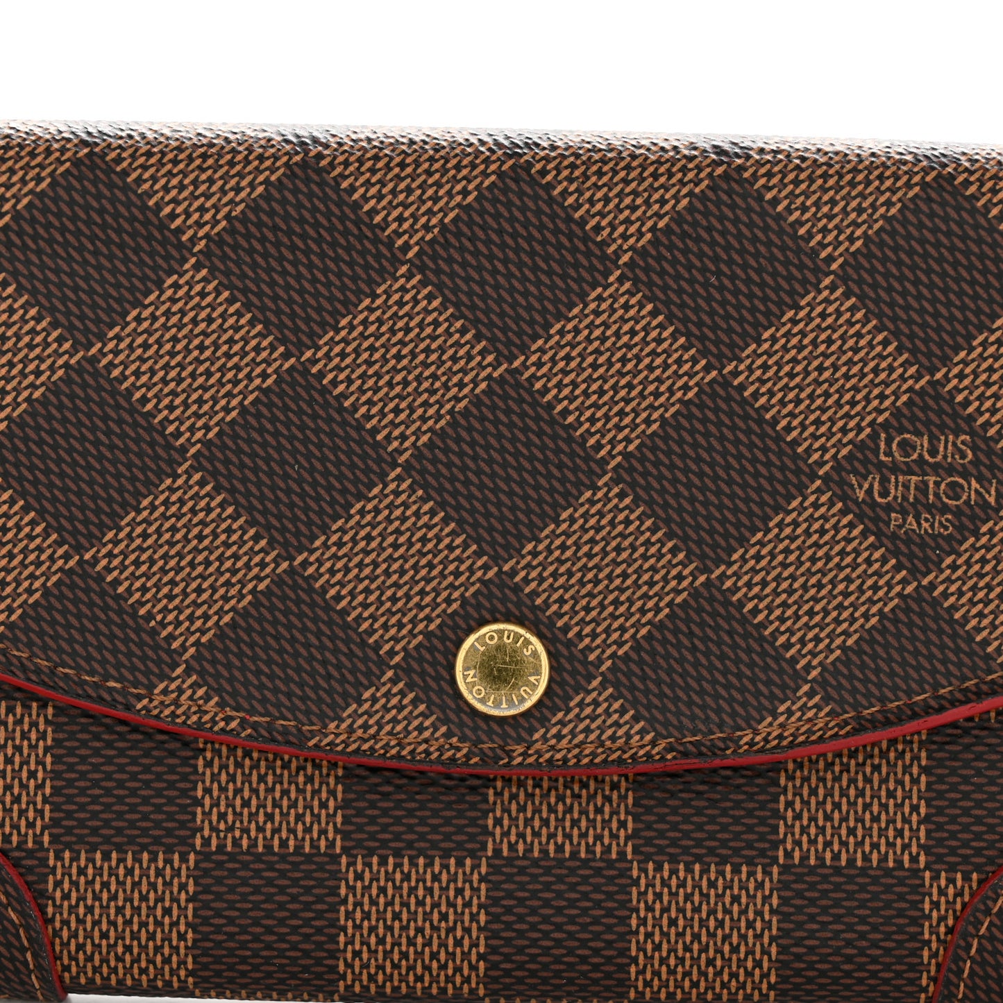 Damier Ebene Caissa Wallet Cherry