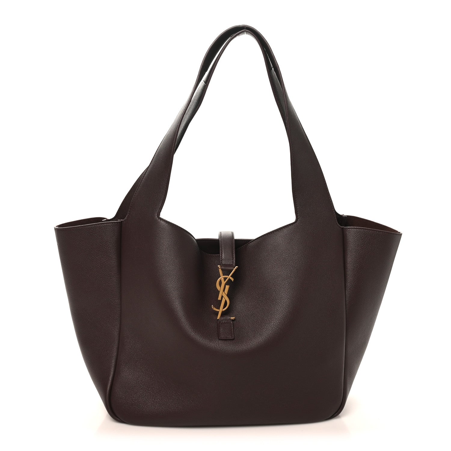 Saint Laurent Smooth Calfskin Le 5 A 7 Bea Tote Raisin 1 of 10