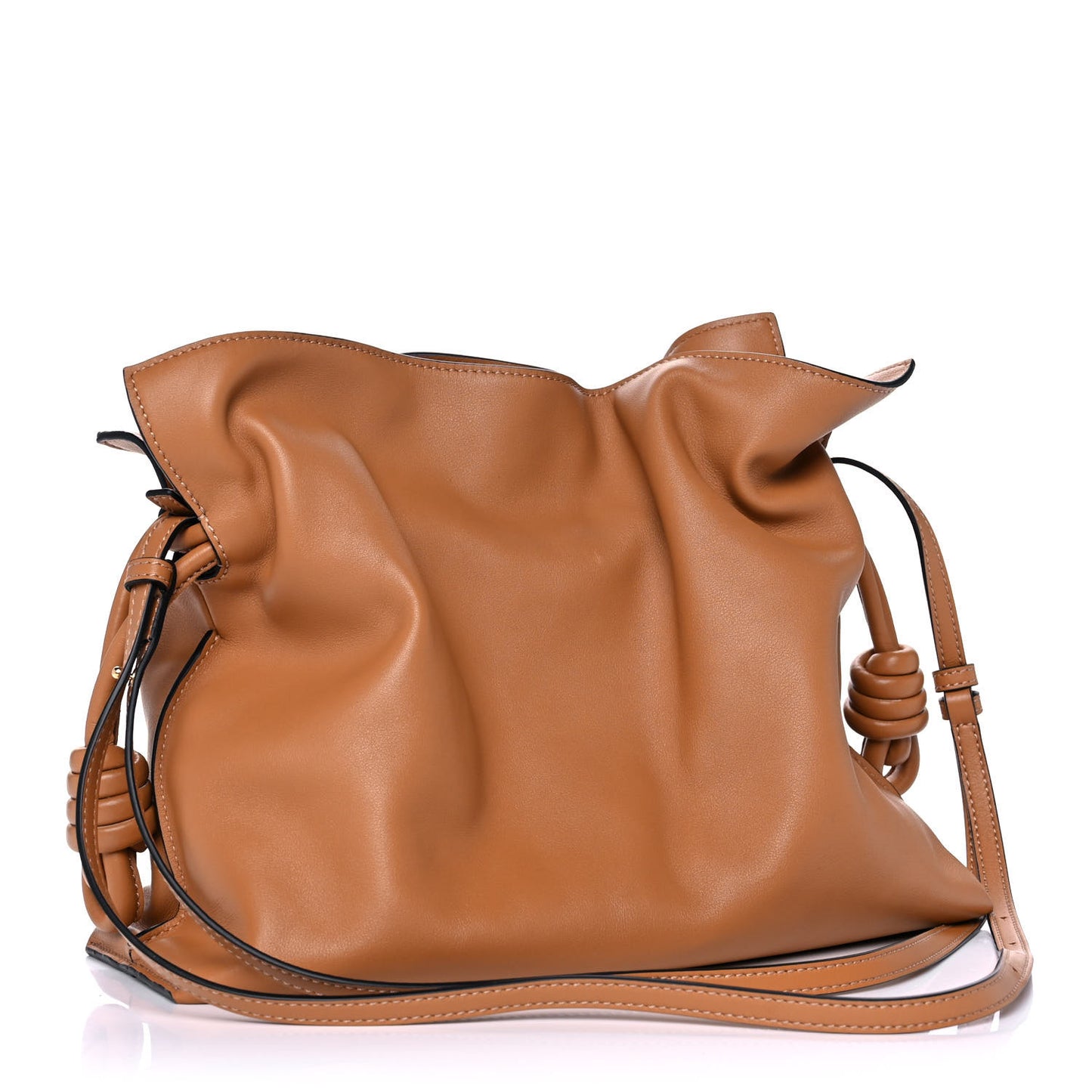 Nappa Flamenco Knot Clutch Warm Desert