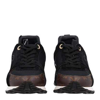 Louis Vuitton Suede Monogram Run Away Sneakers 37.5 Black 3 of 10