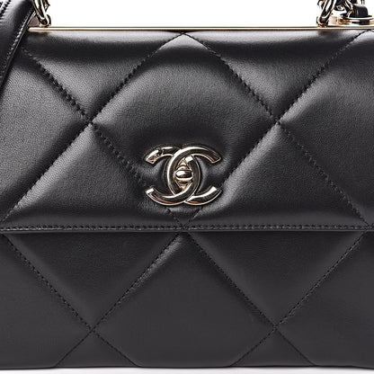 Chanel Lambskin Quilted Small Trendy CC Dual Handle Flap Bag Black 11 of 12
